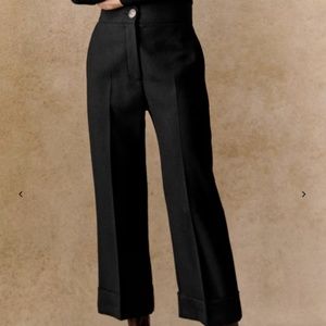 Sezane Damon Black Trousers Dress Pants Size 8 in brand new condition